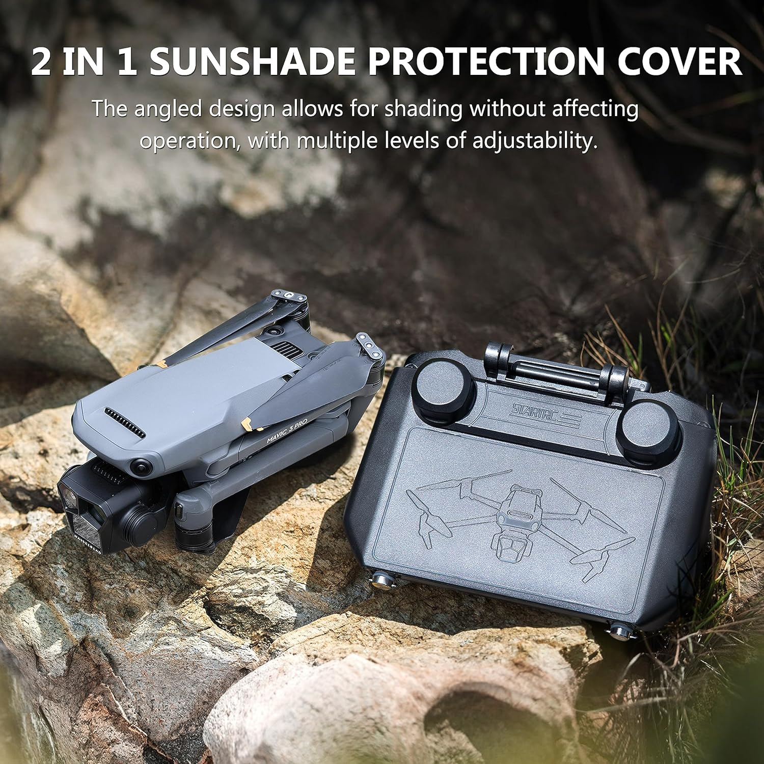 2-in-1 Sun Hood & Joystick Cov - Drone Joystick Cover บทวิจารณ์และราคา