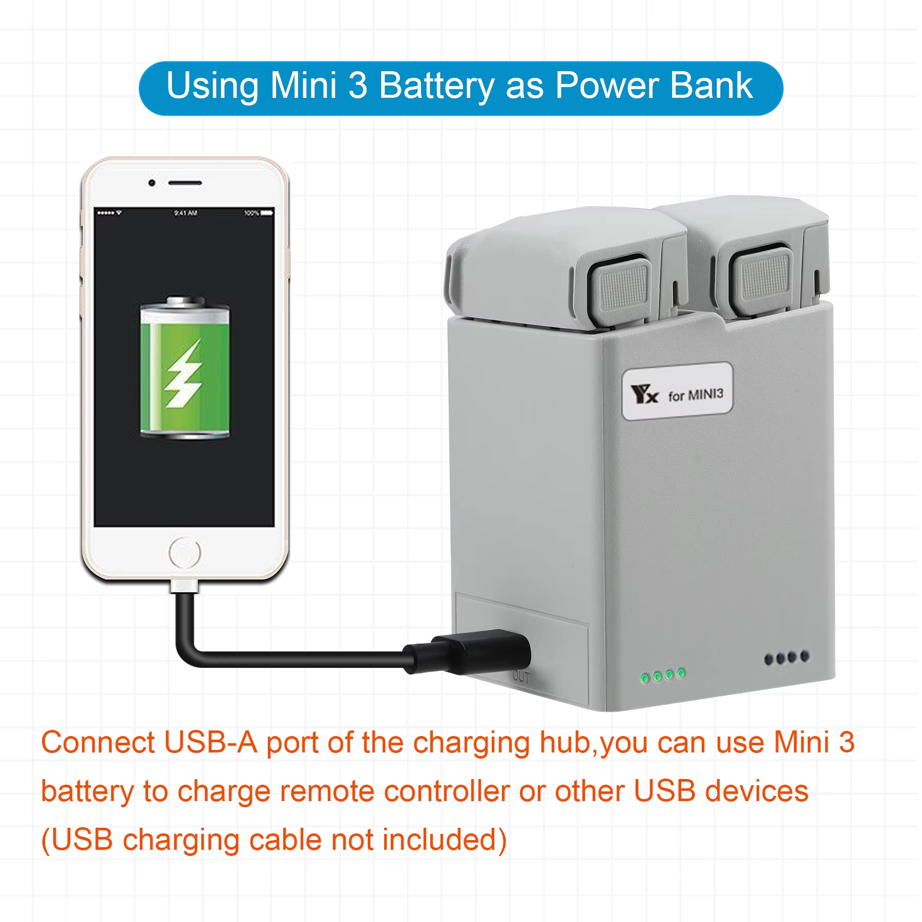 For DJI Mini 3Pro/4Pro Battery - Drone Power Bank บทวิจารณ์และราคา